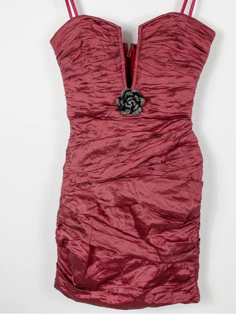 Bcbg Maxazria Tristina Ruby Red Mini Dress 0